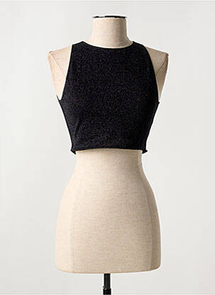 Top stretch sans manche noir OSÉREE femme