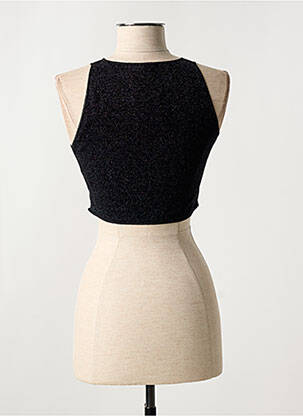 Top stretch sans manche noir OSÉREE femme