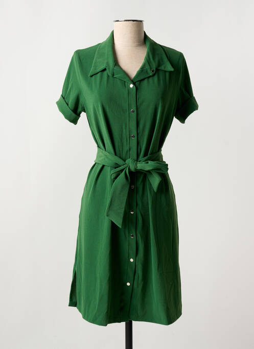 Robe courte manches courtes manches courtes vert PAIN DE SUCRE femme