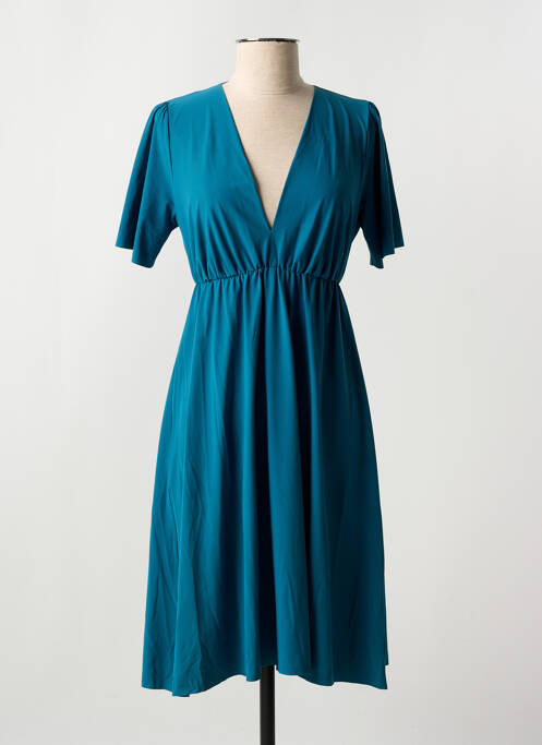 Robe mi-longue bleu PAIN DE SUCRE pour femme