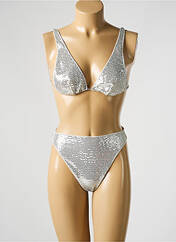 Maillot de bain 2 pièces argent OSÉREE pour femme seconde vue