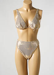 Maillot de bain 2 pièces or OSÉREE pour femme seconde vue