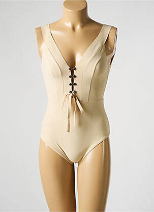 Maillot de bain 1 pièce beige PAIN DE SUCRE femme