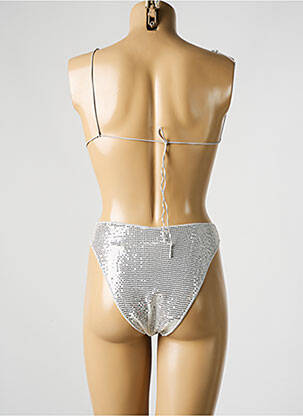 Maillot de bain 2 pièces haut triangles haut triangles argent OSÉREE femme