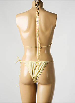 Maillot de bain 2 pièces bikini haut triangles jaune OSÉREE femme