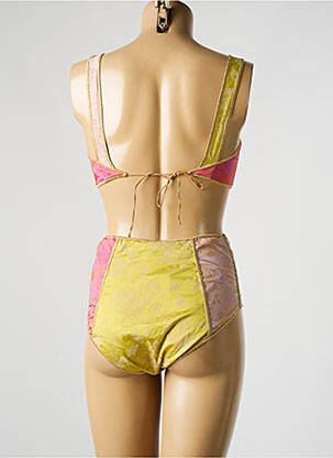 Maillot de bain 2 pièces haut bandeau haut bandeau jaune OSÉREE femme
