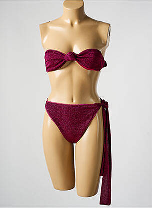 Maillot de bain 2 pièces haut bandeau haut bandeau rose OSÉREE femme