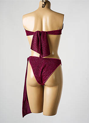 Maillot de bain 2 pièces haut bandeau haut bandeau rose OSÉREE femme