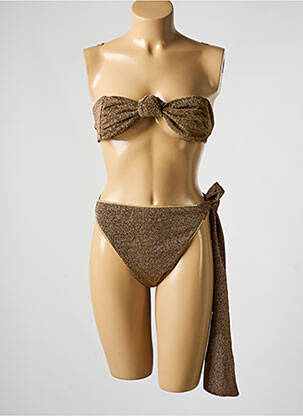Maillot de bain 2 pièces haut bandeau haut bandeau or OSÉREE femme
