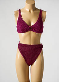 Maillot de bain 2 pièces culotte haut soutien-gorge balconnet rose OSÉREE femme