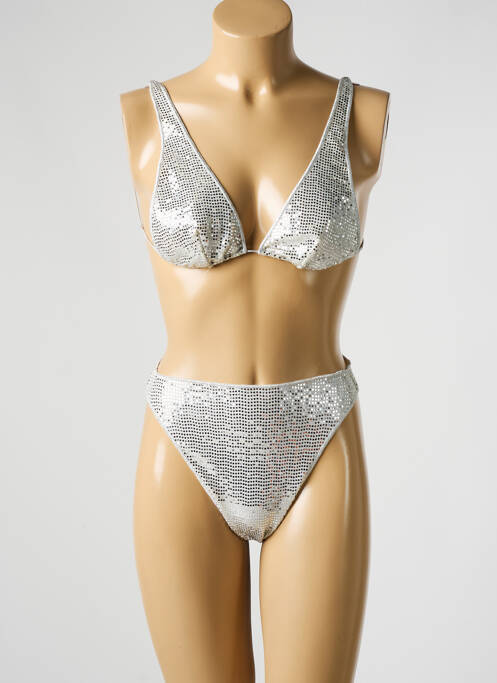 Maillot de bain 2 pièces argent OSÉREE pour femme