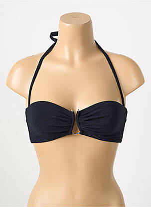 Haut de maillot de bain stretch haut soutien-gorge emboitant noir PAIN DE SUCRE femme