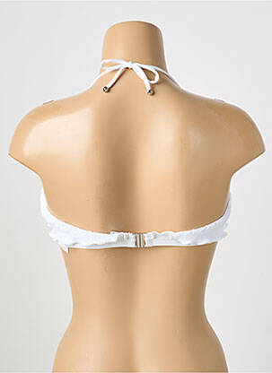 Haut de maillot de bain fermeture liens à nouer haut bandeau blanc PAIN DE SUCRE femme