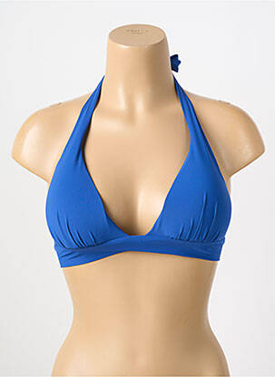 Haut de maillot de bain fermeture liens à nouer haut triangles bleu PAIN DE SUCRE femme
