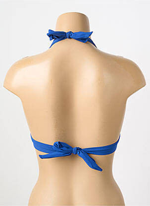 Haut de maillot de bain fermeture liens à nouer haut triangles bleu PAIN DE SUCRE femme
