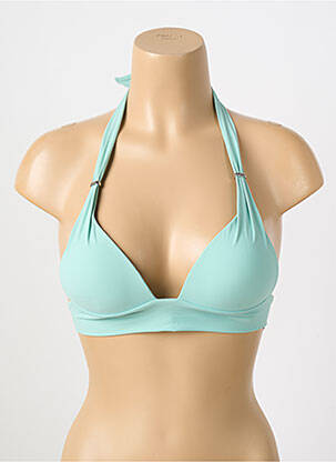 Haut de maillot de bain fermeture liens à nouer haut triangles bleu PAIN DE SUCRE femme