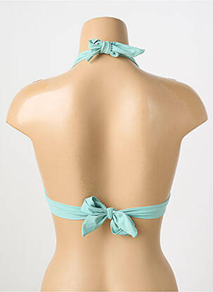 Haut de maillot de bain fermeture liens à nouer haut triangles bleu PAIN DE SUCRE femme
