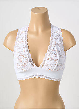 Soutien-gorge sans armature haut triangles blanc PAIN DE SUCRE femme