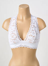 Soutien-gorge sans armature haut triangles blanc PAIN DE SUCRE femme