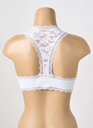 Soutien-gorge sans armature haut triangles blanc PAIN DE SUCRE femme