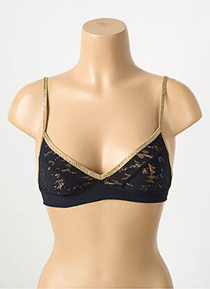 Soutien-gorge bretelles élastiquées ajustables haut triangles noir PAIN DE SUCRE femme