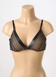 Soutien-gorge bretelles élastiquées ajustables haut triangles noir SUGGEST femme