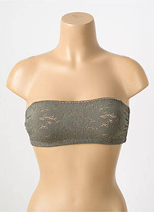 Soutien-gorge sans armature haut bandeau vert PAIN DE SUCRE femme