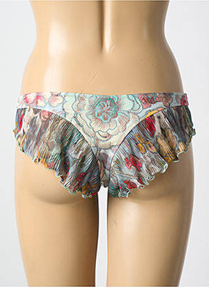 Bas de maillot de bain imprimé fantaisie string vert PAIN DE SUCRE femme