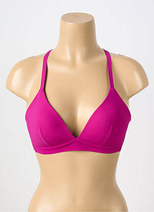 Haut de maillot de bain fermeture liens à nouer haut triangles violet PAIN DE SUCRE femme