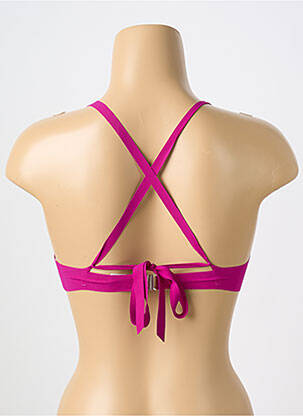 Haut de maillot de bain fermeture liens à nouer haut triangles violet PAIN DE SUCRE femme
