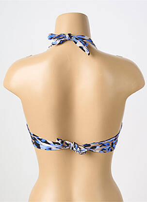 Haut de maillot de bain fermeture liens à nouer haut soutien-gorge emboitant bleu PAIN DE SUCRE femme