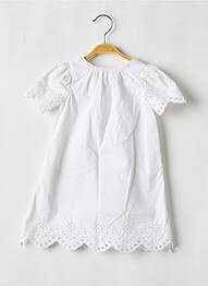 Robe longue manches courtes manches courtes blanc LES PETITS INCLASSABLES fille
