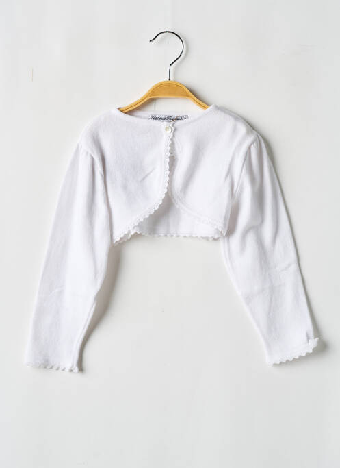 Boléro coupe droite blanc LES PETITS INCLASSABLES fille