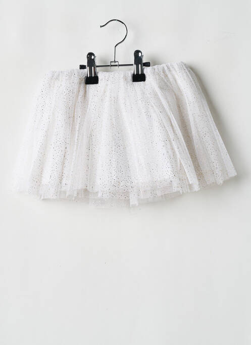 Jupe courte blanc LES PETITS INCLASSABLES pour fille