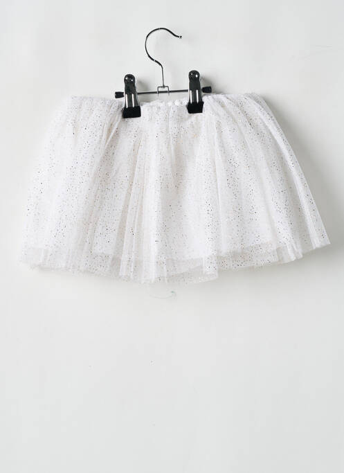 Jupe courte blanc LES PETITS INCLASSABLES pour fille