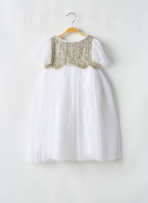 Robe longue blanc LES PETITS INCLASSABLES pour fille