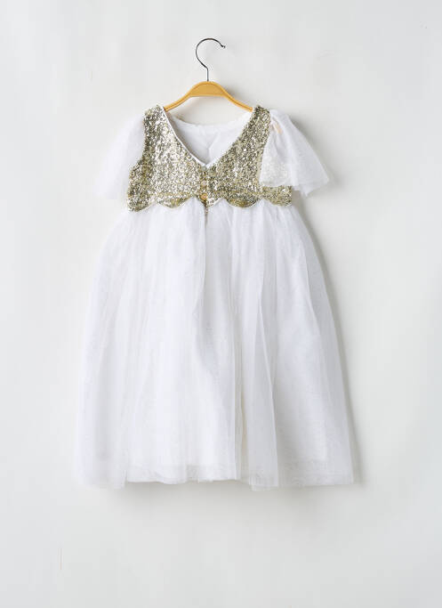 Robe longue blanc LES PETITS INCLASSABLES pour fille