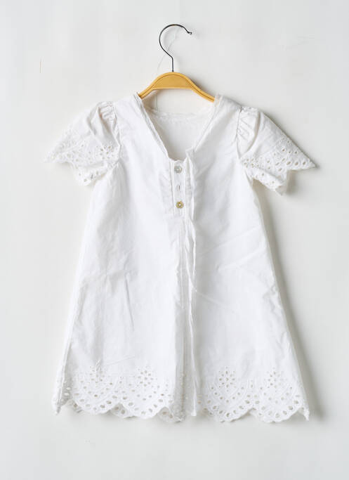 Robe longue blanc LES PETITS INCLASSABLES pour fille