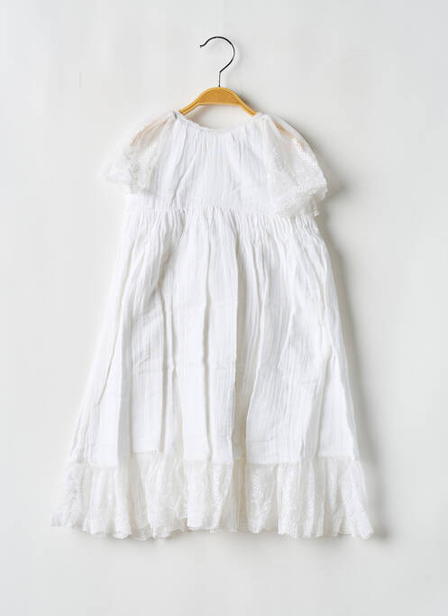 Robe longue blanc LES PETITS INCLASSABLES pour fille