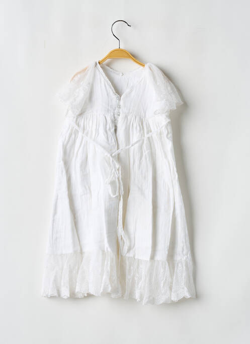 Robe longue blanc LES PETITS INCLASSABLES pour fille