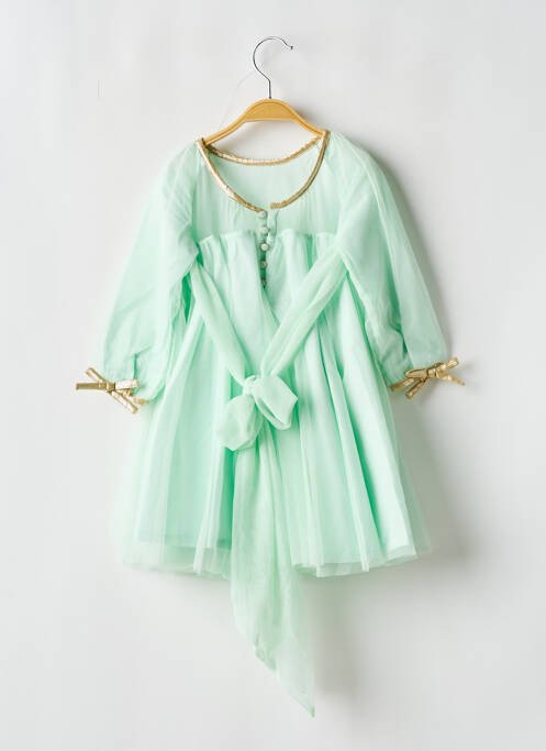 Robe longue vert LES PETITS INCLASSABLES pour fille
