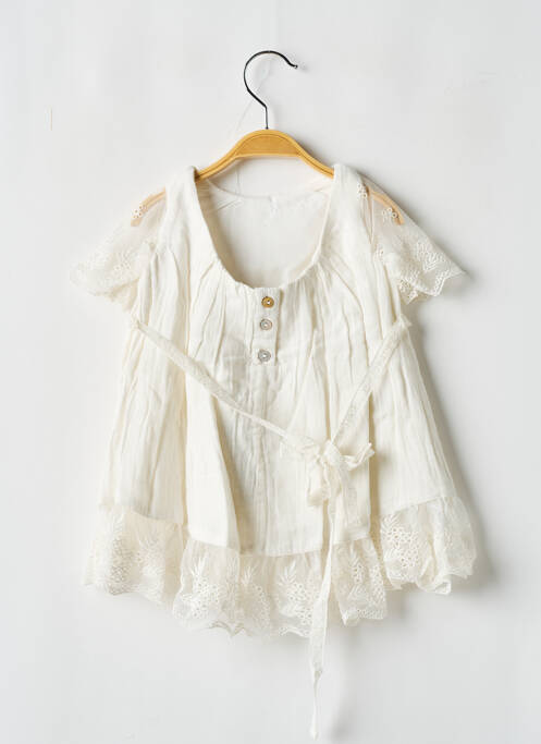 Robe mi-longue beige LES PETITS INCLASSABLES pour fille