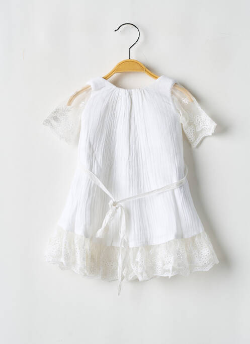 Robe mi-longue blanc LES PETITS INCLASSABLES pour fille