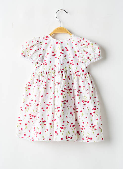 Robe mi-longue blanc LILLY pour fille
