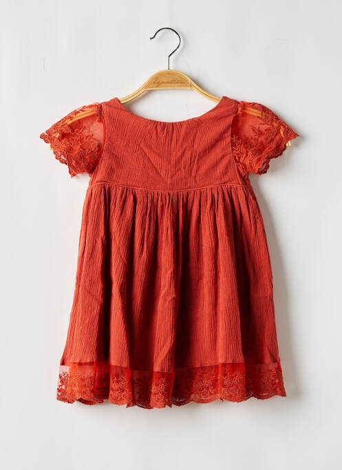 Robe mi-longue orange LES PETITS INCLASSABLES pour fille