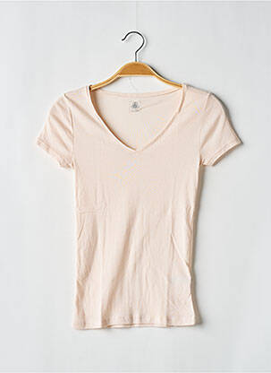 T-shirt coupe cintrée manches courtes rose PETIT BATEAU fille