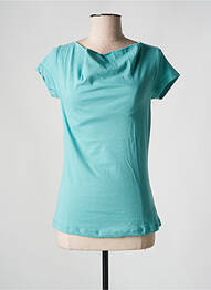 T-shirt stretch manches courtes bleu LES RACINES DU CIEL femme