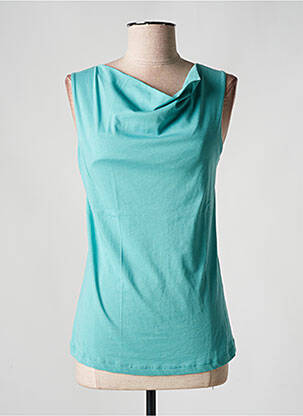 T-shirt stretch manches courtes bleu LES RACINES DU CIEL femme