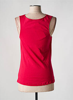 T-shirt stretch manches courtes rose LES RACINES DU CIEL femme