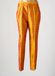 Pantalon slim taille haute orange KREYANN DOUALA femme